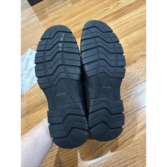 NEW Aston Marc Mens Black Comfort Dress Shoes Size 11 Slip On - Picture 5 of 8